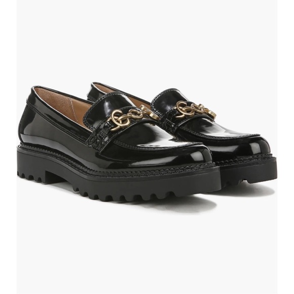 Circus by Sam Edelman Shoes - Circus NY by Sam Edelman Deana Platform Lug Sole Loafer Black & Gold Sz 9.5 NEW